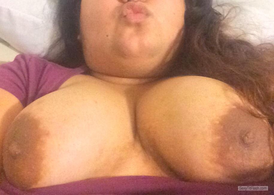 Tit Flash: My Big Tits (Selfie) - Moni from United States